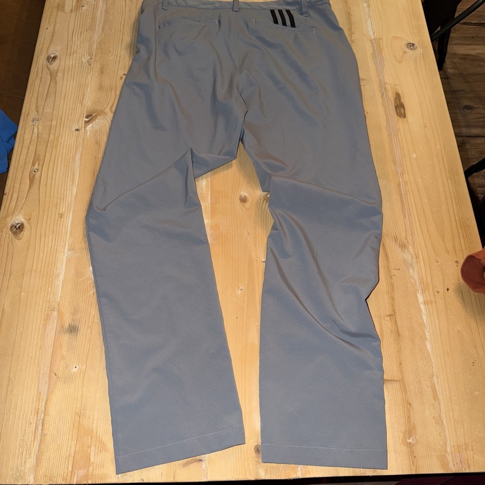 Adidas 3 Black Stripes Men's Gray Golf Pant Performance Stretch Tag34x32